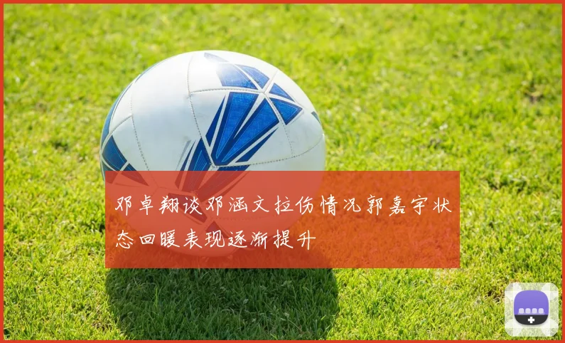邓卓翔谈邓涵文拉伤情况郭嘉宇状态回暖表现逐渐提升